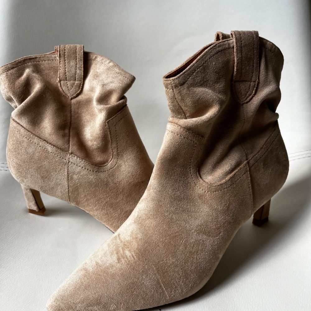 Faux Suede Scrunch Bootie